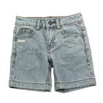 Daniele Alessandrini Bermuda In Denim Tinta Unita con Strappi per Bambino 1236SD00252X BLU DANIELE ALESSANDRINI 