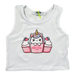 Mousse Canotta Tinta Unita con Stampa per Neonata UNILEOOO BIANCO MOUSSE 