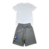 Nike Completo 2 Pezzi T-Shirt-Bermuda Tinta Unita per Bambino 9Q0616 BIANCO/GRIGIO NIKE 