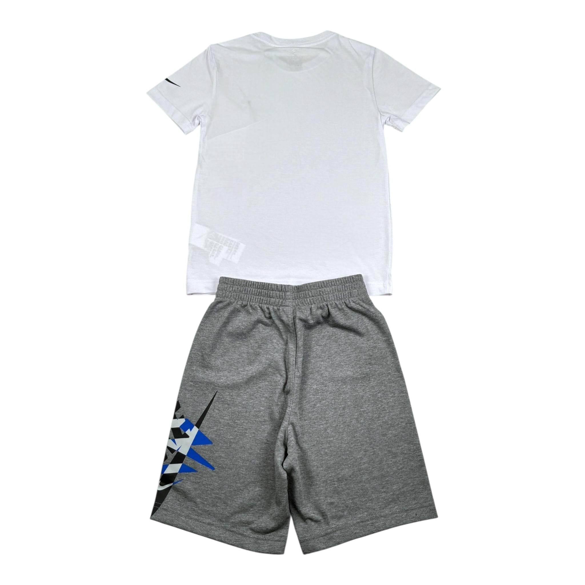 Nike Completo 2 Pezzi T-Shirt-Bermuda Tinta Unita per Bambino 9Q0616 BIANCO/GRIGIO NIKE 
