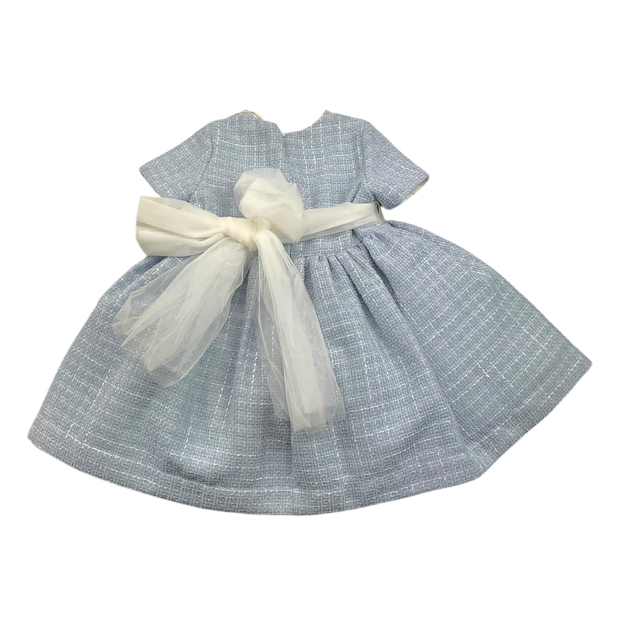 TETO E TATTA abito mezza manica tinta unita Azzurro per Neonata VE6727 AZZURRO TETO E TATTA 