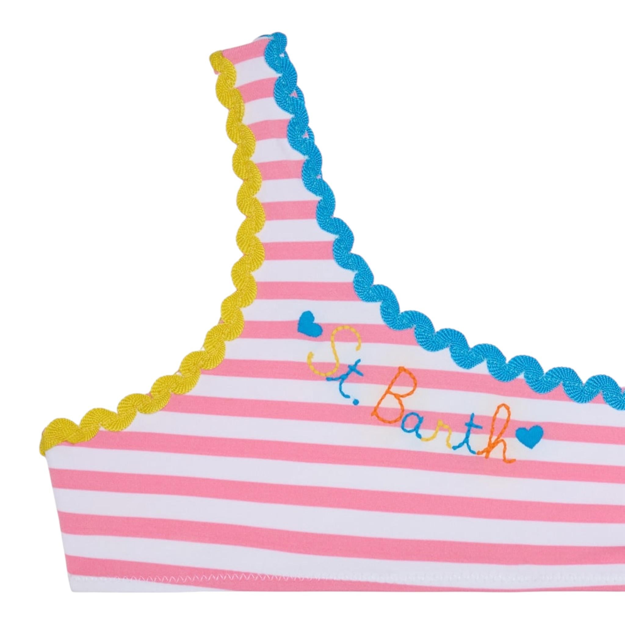 Saint Barth Costume 2 Pezzi Fascia-Mutandina per Bambina VIVYW BIANCO/ROSA SAINT BARTH 