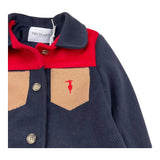 TRUSSARDI cappotto tinta unita con taschini in contrasto Blu per Bambina TGA25061CP BLU TRUSSARDI 