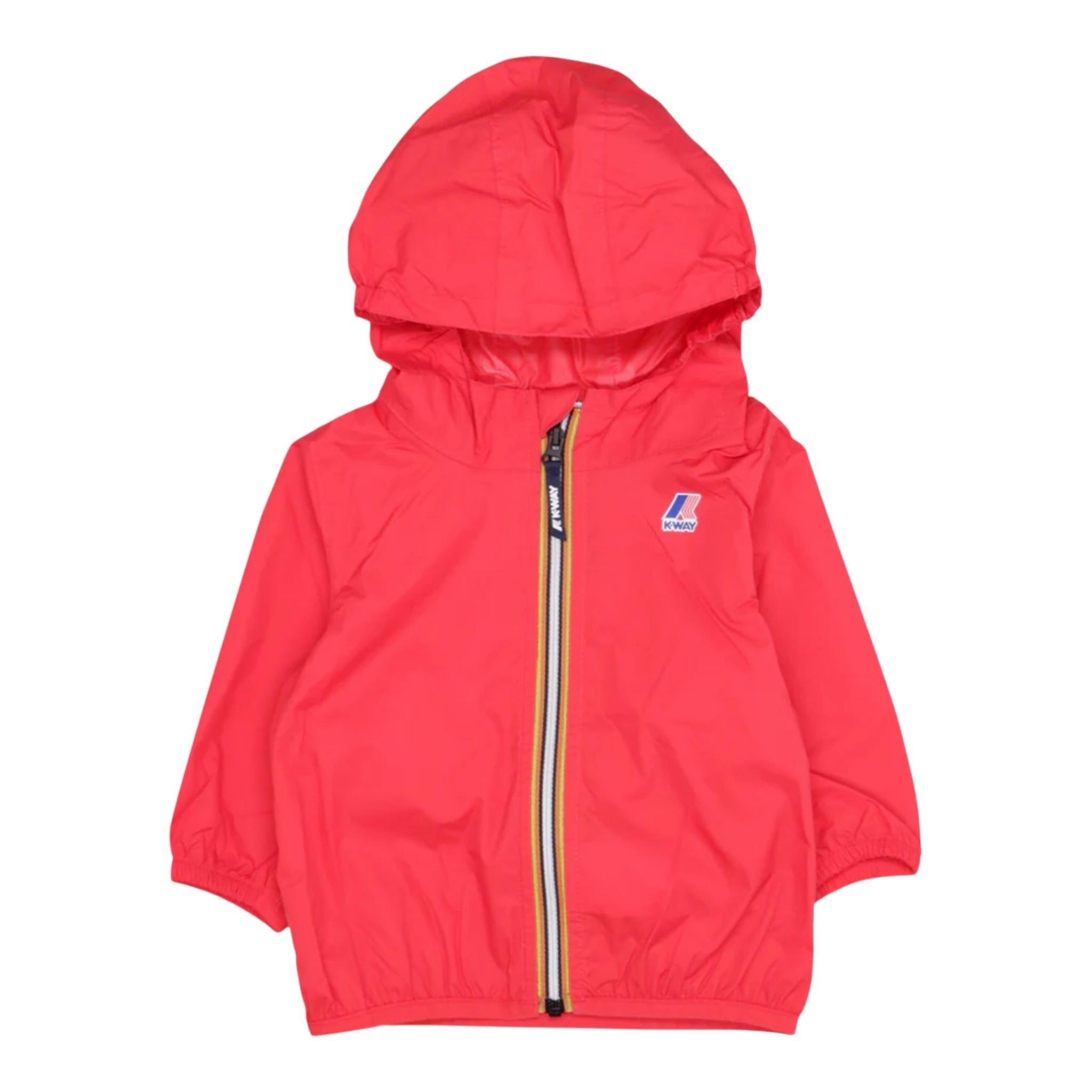 K-Way Giubbino Tinta Unita con Zip E Cappuccio per Neonato K2137XWM ROSSO K-WAY 