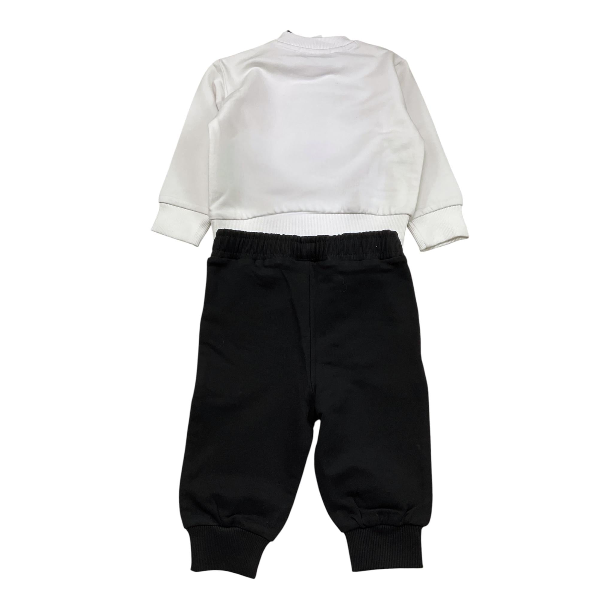 Cesare Paciotti Completo 2 Pezzi Bicolore Felpa-Pantalone per Neonato COMP5102B BIANCO/NERO CESARE PACIOTTI 