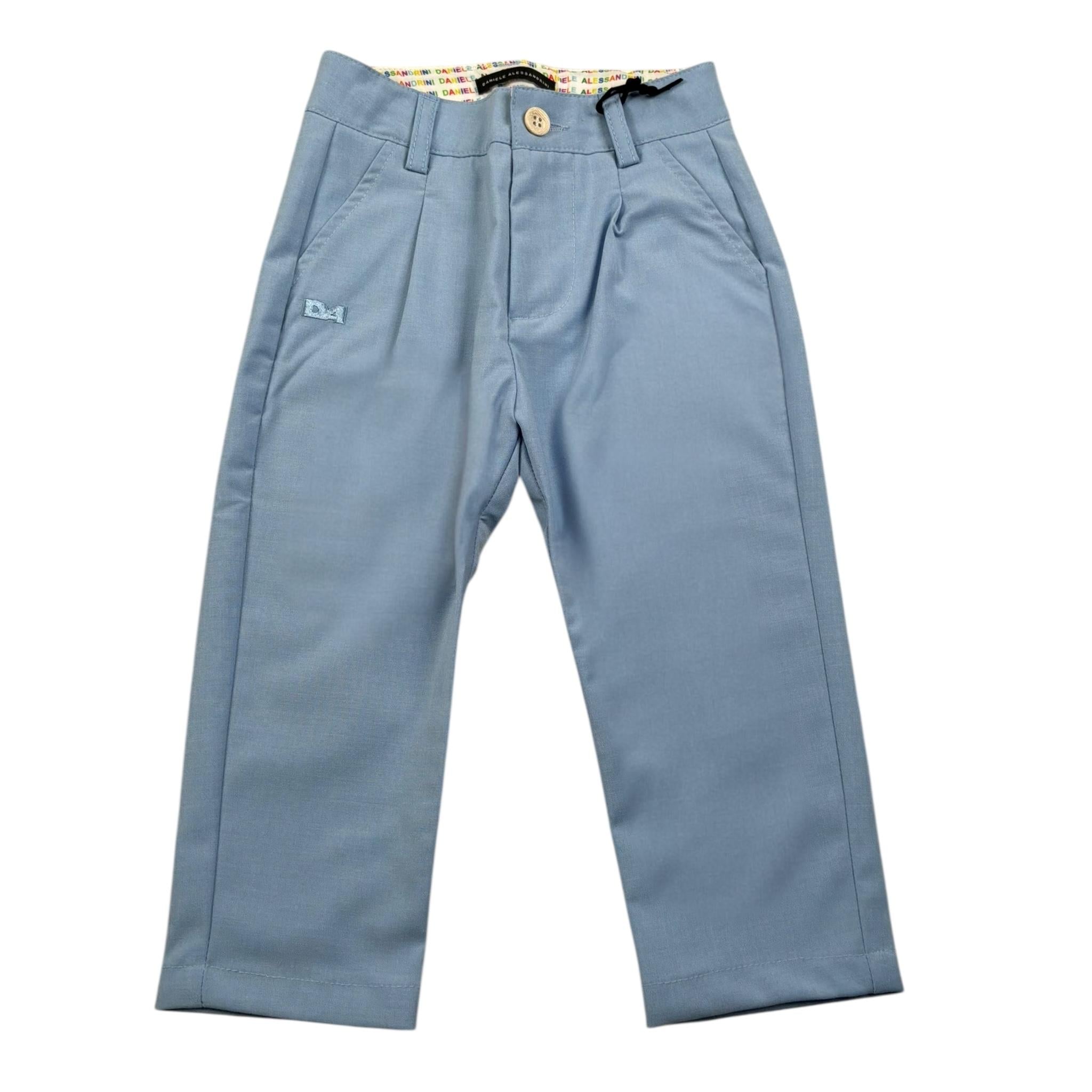 Daniele Alessandrini Pantalone Tinta Unita con Girovita Regolabile per Bambino 1295P00006J AZZURRO DANIELE ALESSANDRINI 