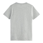 Scotch & Shrunk T-Shirt Tinta Unita Girocollo con Stampa per Bambino 180474 GRIGIO SCOTCH & SHRUNK 