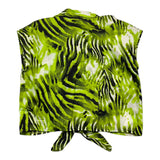 Gaelle Camicia Mezza Manica Stampa Fantasia Verde per Bambina