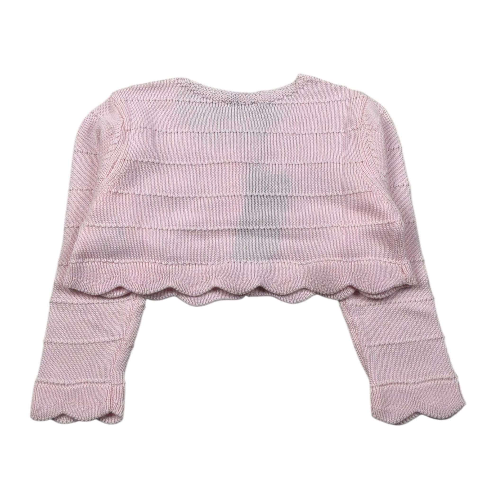 J.O. Milano Coprispalle Tinta Unita con Ricami per Neonata 573X1 ROSA J.O. MILANO 