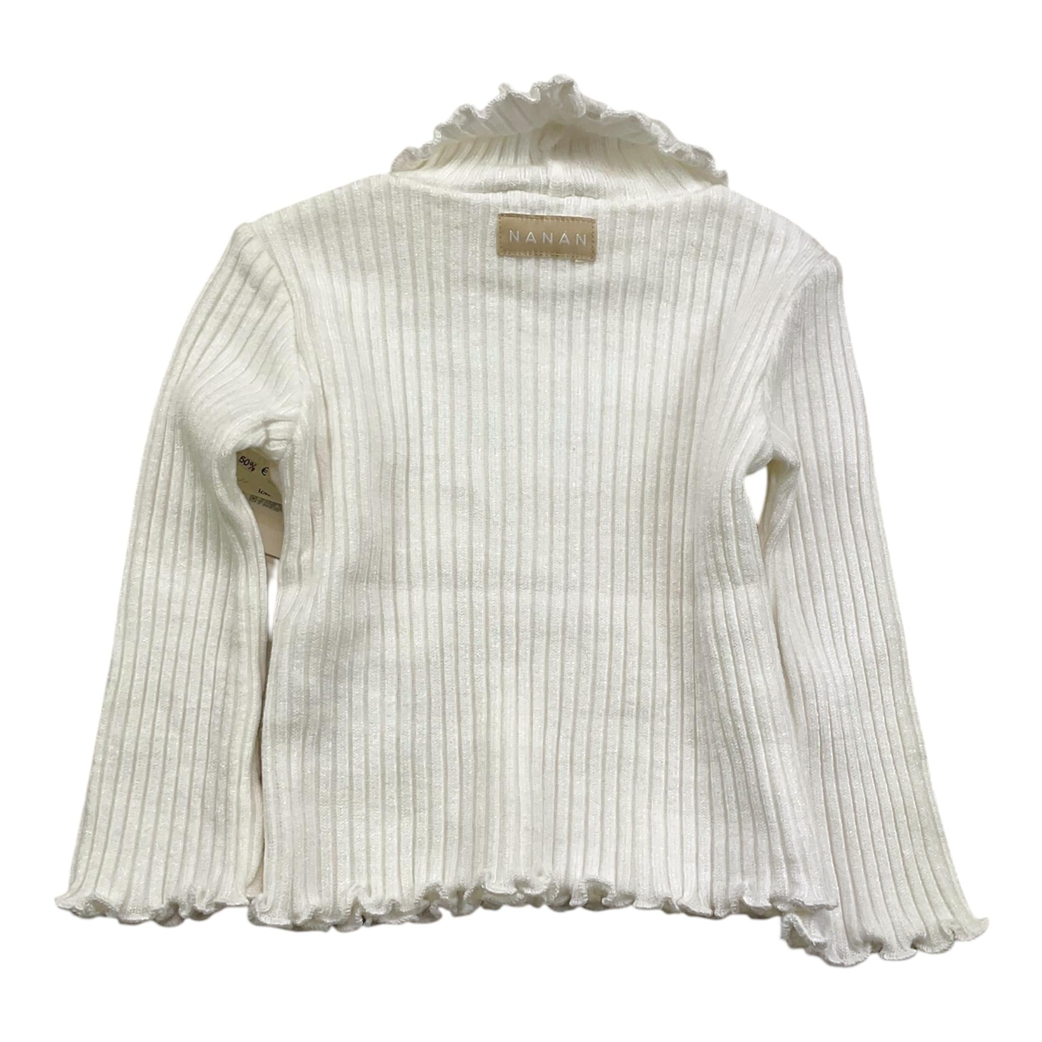 NANAN maglia modello lupetto tinta unita a costine Bianco per Neonata I2455612B BIANCO NANAN 