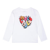GUESS shirt girocollo tinta unita con stampa Bianco per Neonata A4YI0K6YW4 BIANCO GUESS 