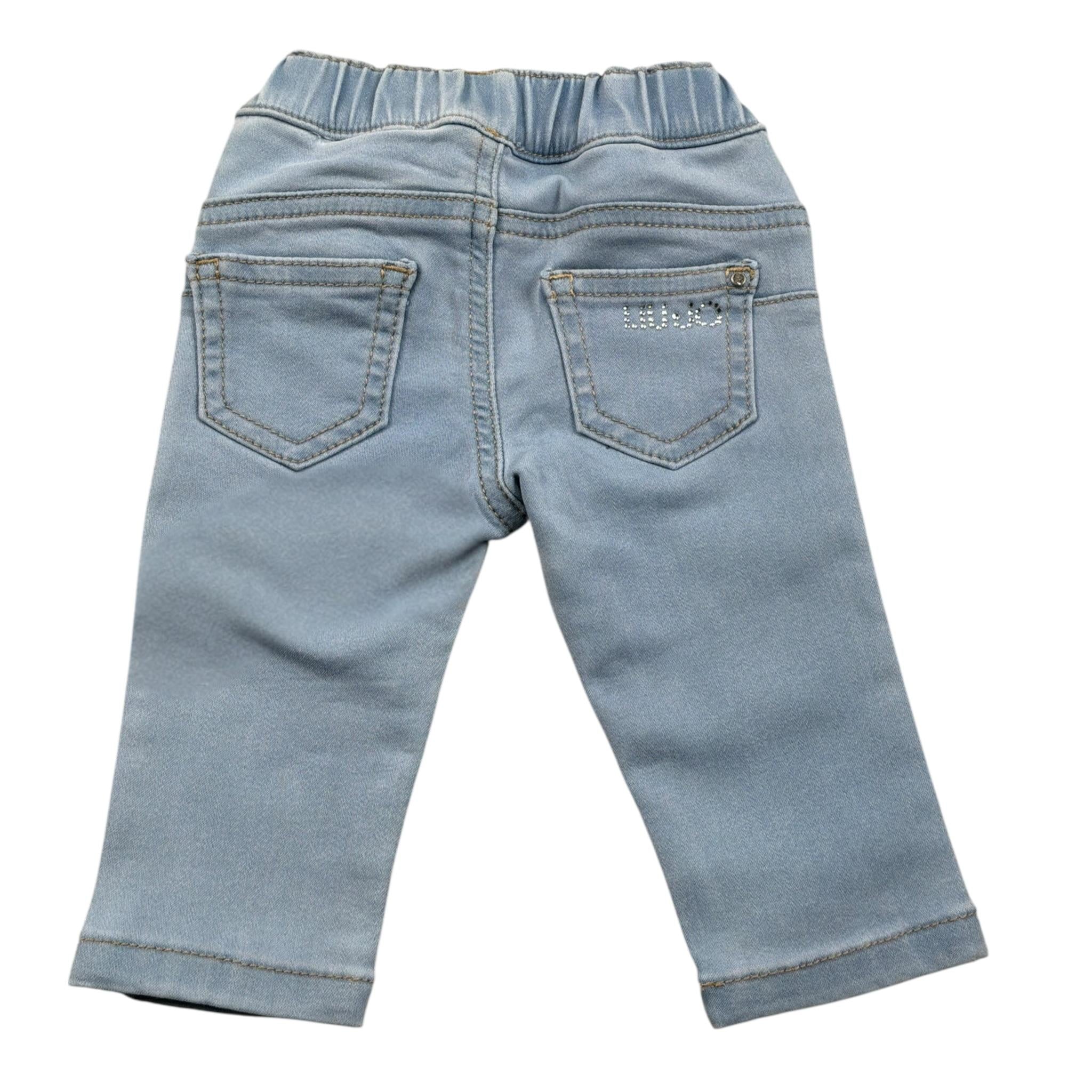 Liu Jo Jeans tinta unita con Elastico In Vita Azzurro per Neonata HA4003 AZZURRO LIU JO 