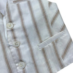 Manuel & Frank Gilet Tinta Unita con Fantasia A Righe per Neonato MF5323BSI PANNA MANUEL & FRANK 