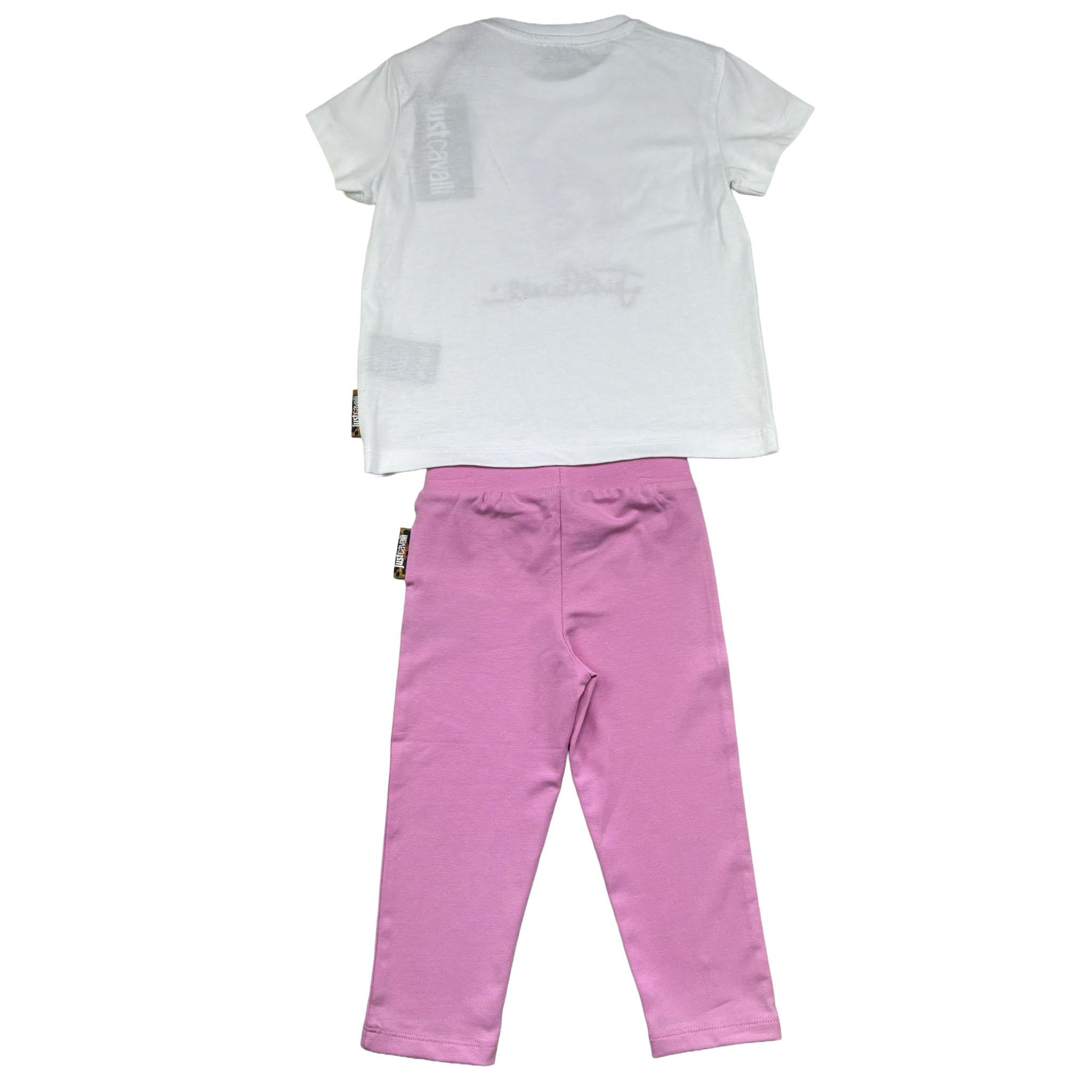 Just Cavalli Completo 2 Pezzi T-Shirt-Leggins Bicolore per Neonata JIP26015CJ BIANCO/ROSA JUST CAVALLI 