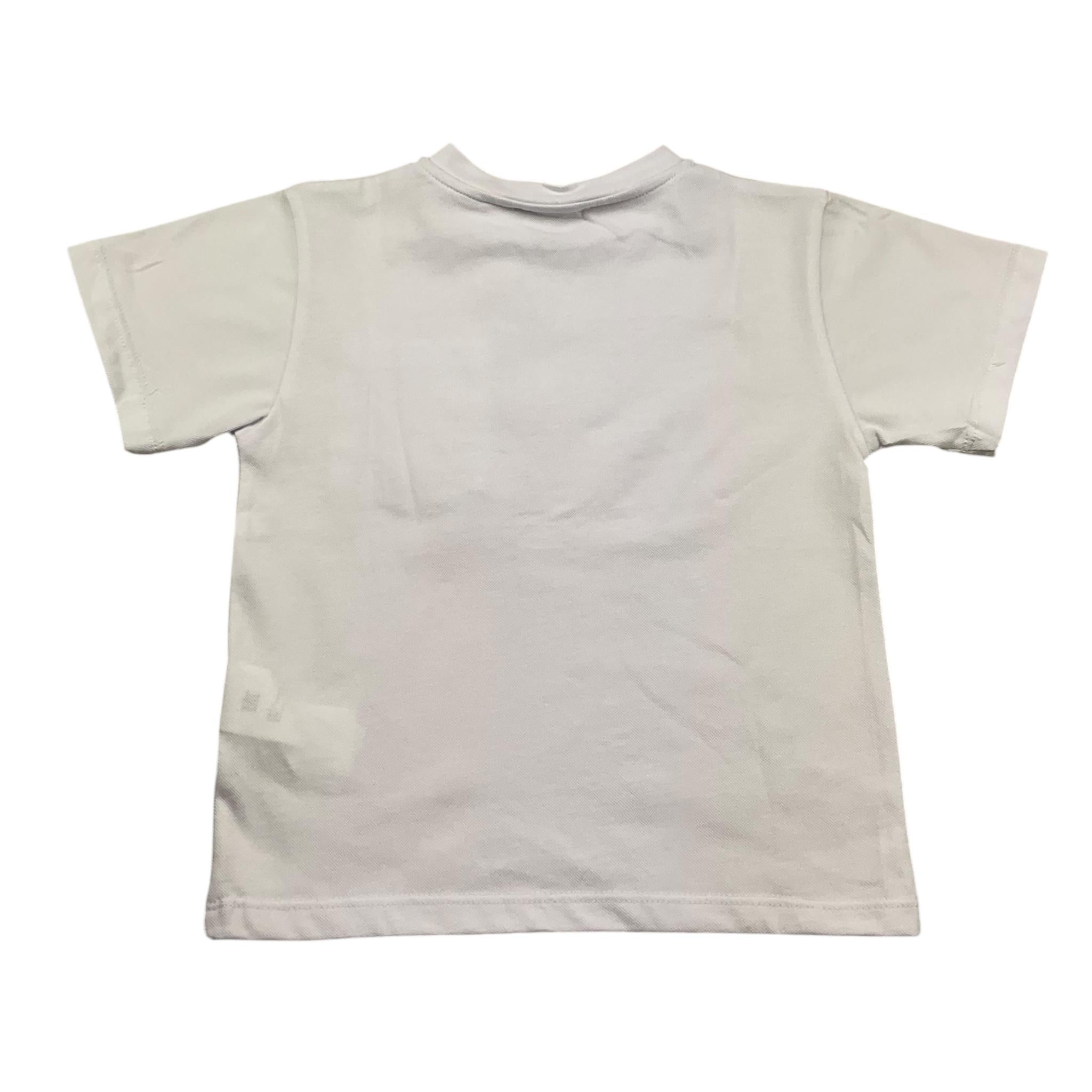Paolo Pecora T-Shirt Girocollo Tinta Unita con Stampa per Bambino PP4051X BIANCO PAOLO PECORA 