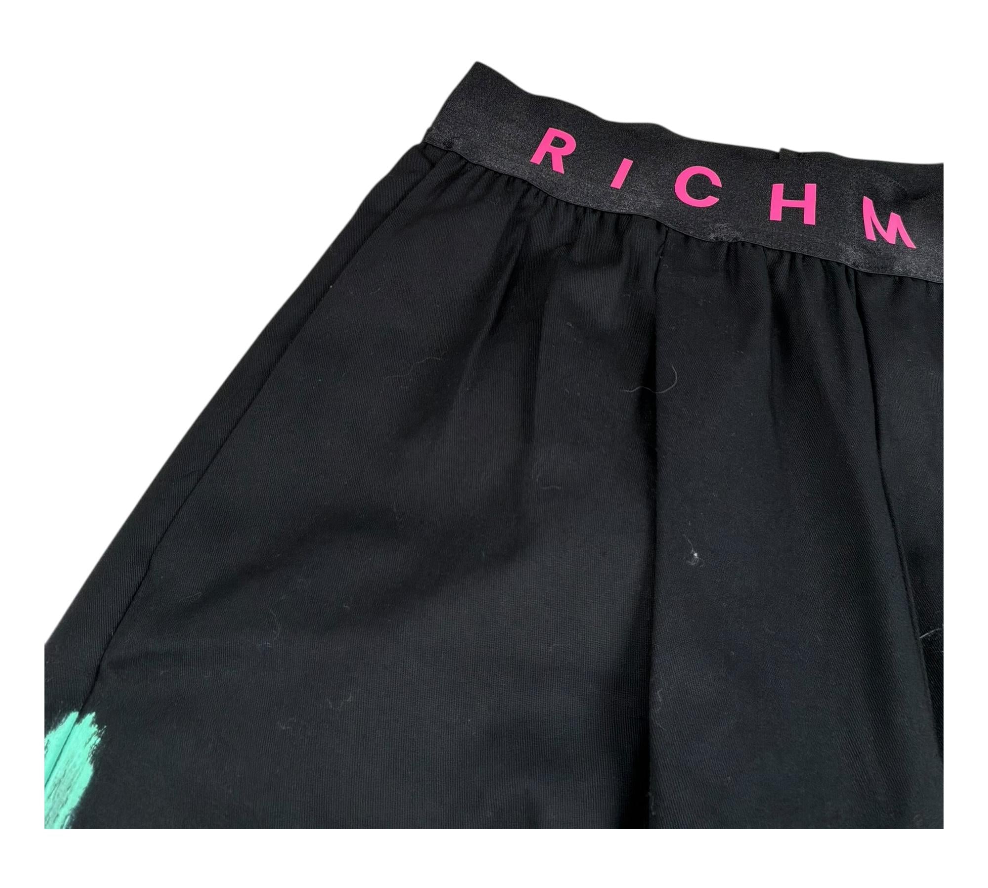 John Richmond Pantalone Tinta Unita con Elastico In Vita Logato per Bambina RGP26142PA NERO JOHN RICHMOND 