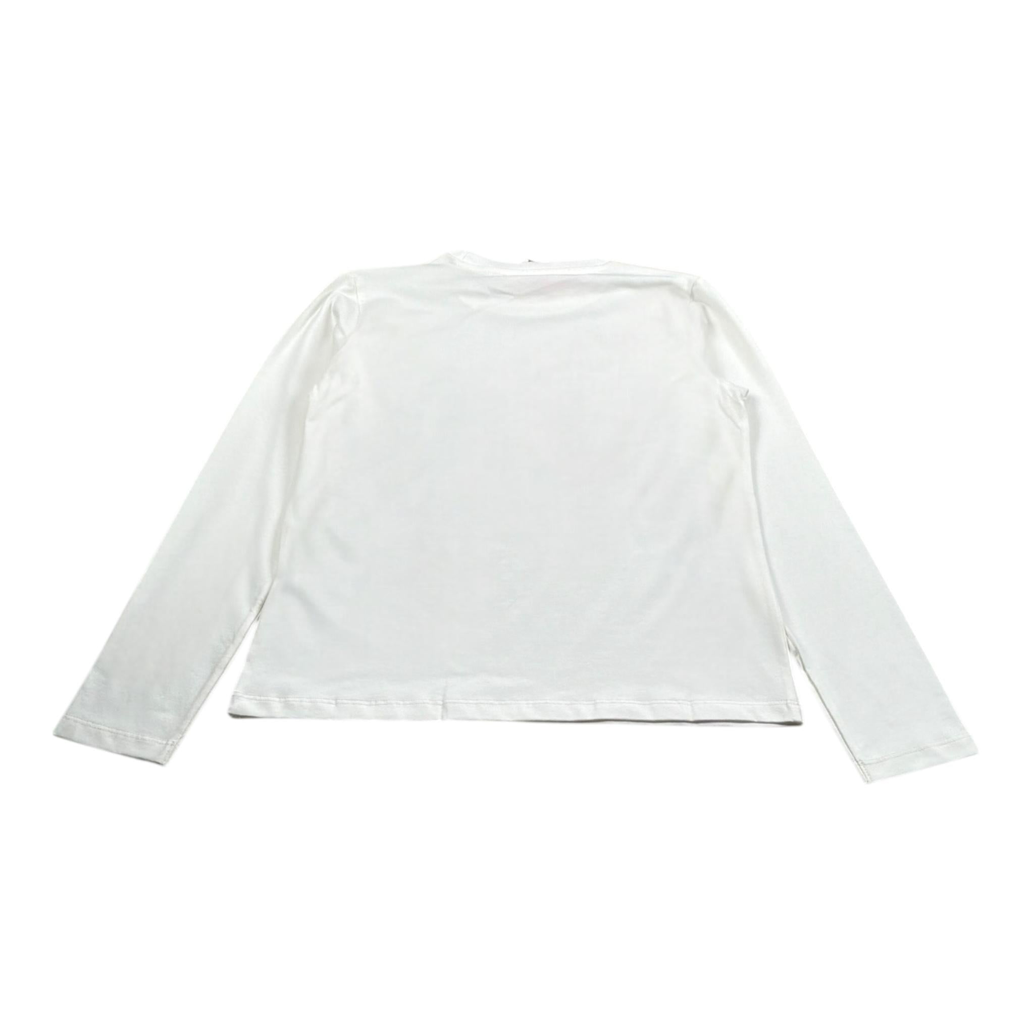Vicolo Shirt Girocollo Tinta Unita con Brillantini per Bambina 3141M00060 BIANCO VICOLO 