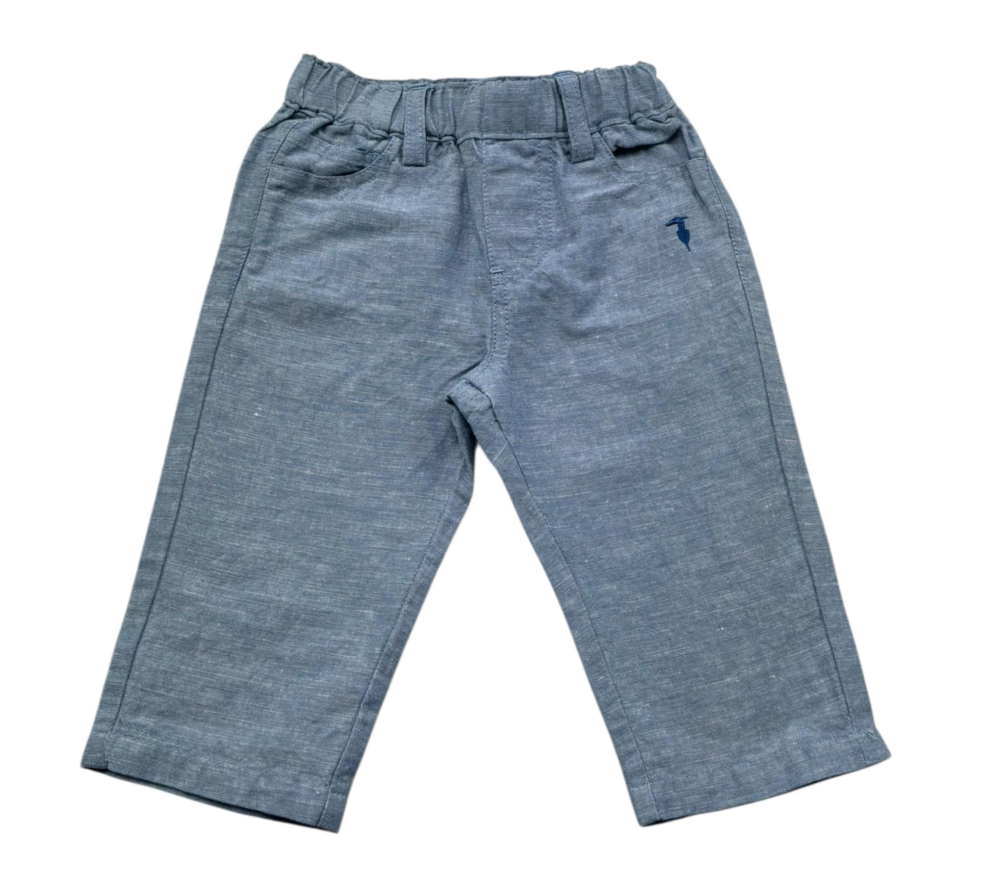 Trussardi Pantalone Tinta Unita con Elastico In Vita per Neonato TIP26038PA AZZURRO TRUSSARDI 