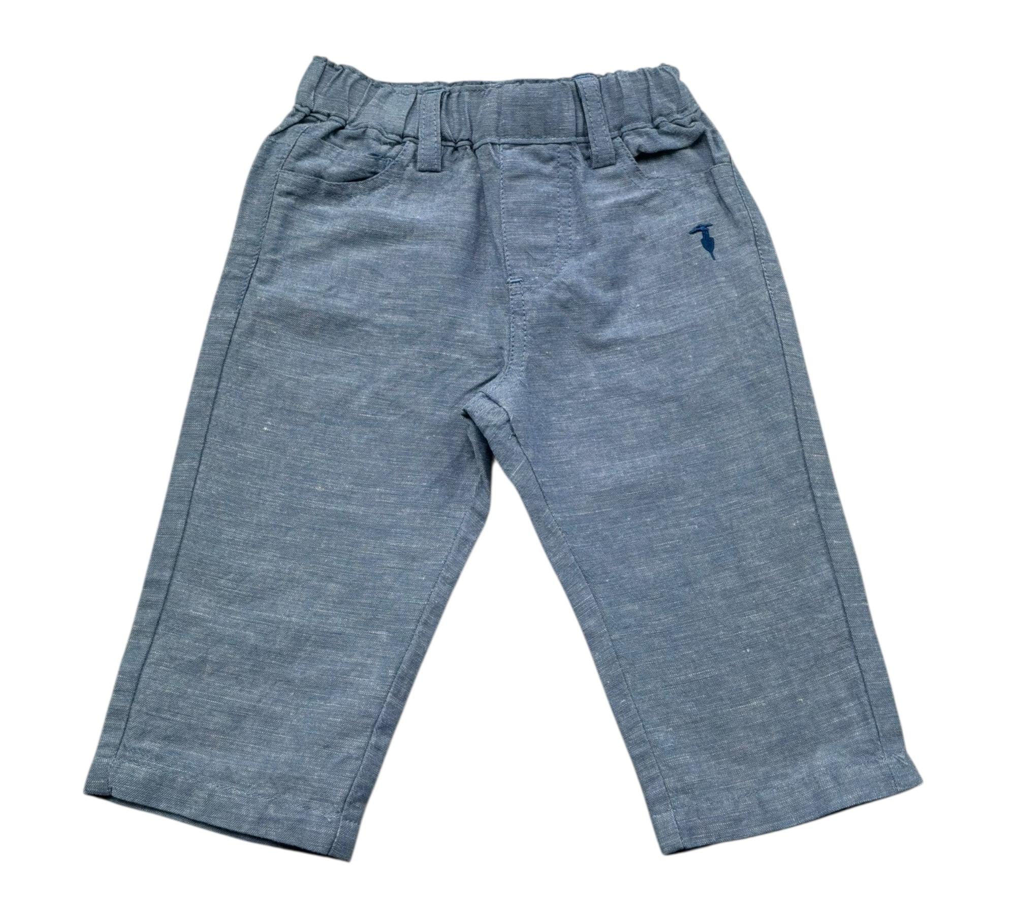Trussardi Pantalone Tinta Unita con Elastico In Vita per Neonato TIP26038PA AZZURRO TRUSSARDI 