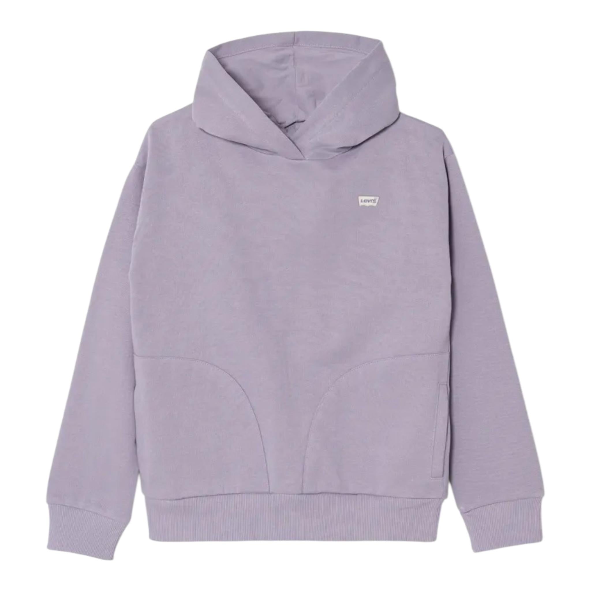 LEVI'S felpa chiusa con cappuccio tinta unita con logo Lilla per Bambina 3EL078 LILLA LEVI'S 