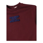 ELISABETTA FRANCHI felpa chiusa girocoll tinta unita con logo Bordeaux per Bambina EGFE048 BORDEAUX ELISABETTA FRANCHI 