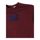 ELISABETTA FRANCHI felpa chiusa girocoll tinta unita con logo Bordeaux per Bambina EGFE048 BORDEAUX ELISABETTA FRANCHI 