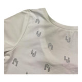 Liu Jo T-Shirt Girocollo Tinta Unita con Stampa Logo per Bambina GA5159 BIANCO LIU JO 