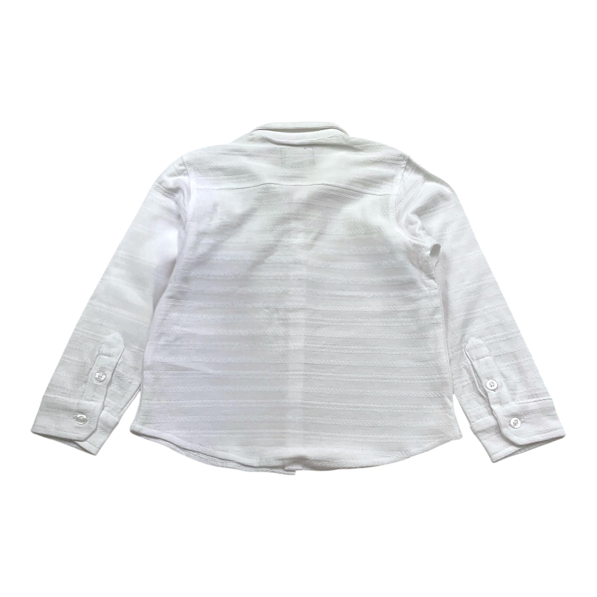 Guess Camicia Manica Lunga Tinta Unita per Neonato N4RH09K0 BIANCO GUESS 