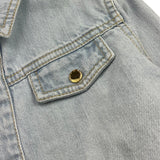 Elisabetta Franchi Giubbino In Denim Modello Crop con Bottoni per Bambina EFCA255 AZZURRO ELISABETTA FRANCHI 