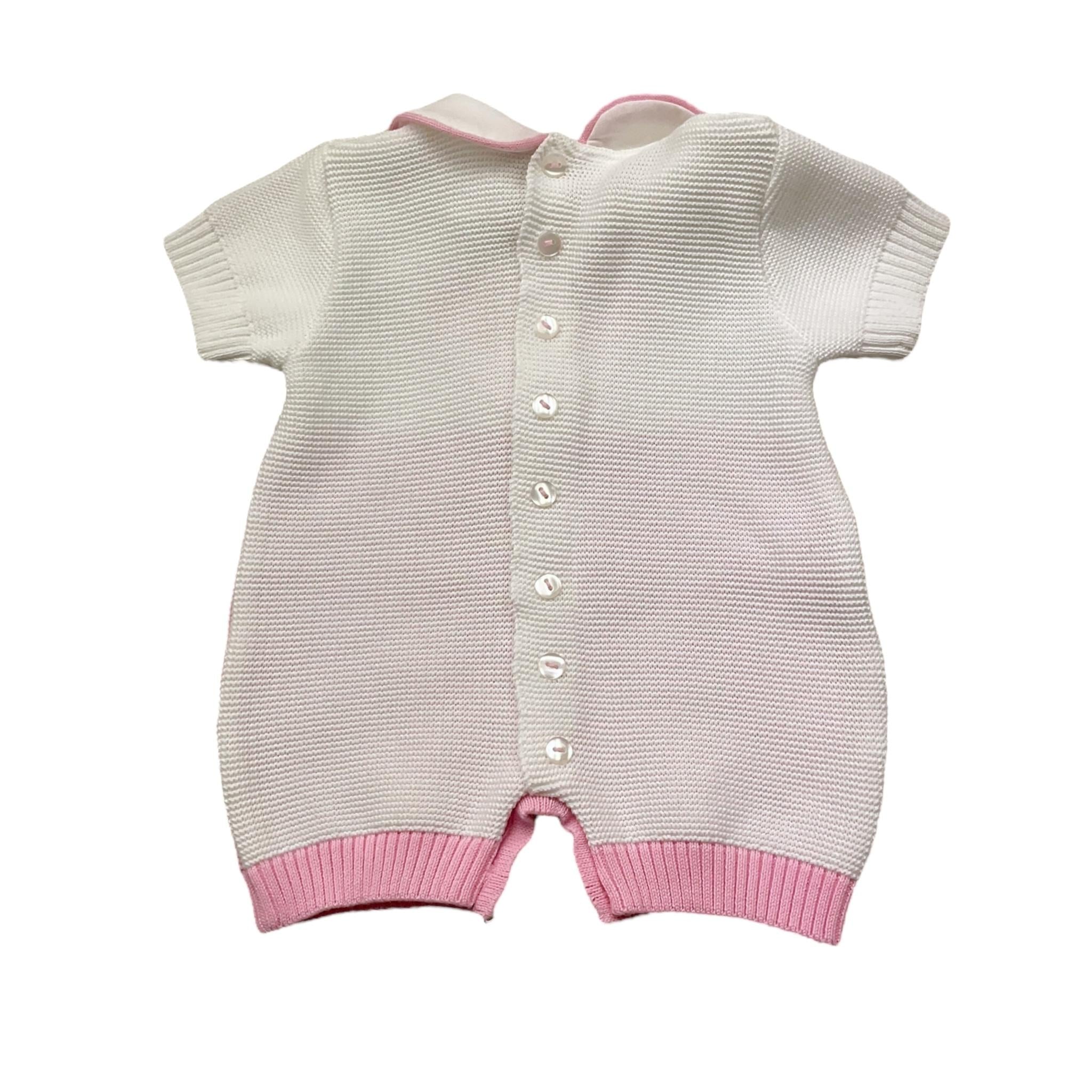 I Delfi Pagliaccetto Bicolore con Logo per Neonata 25P5028 BIANCO/ROSA I DELFI 