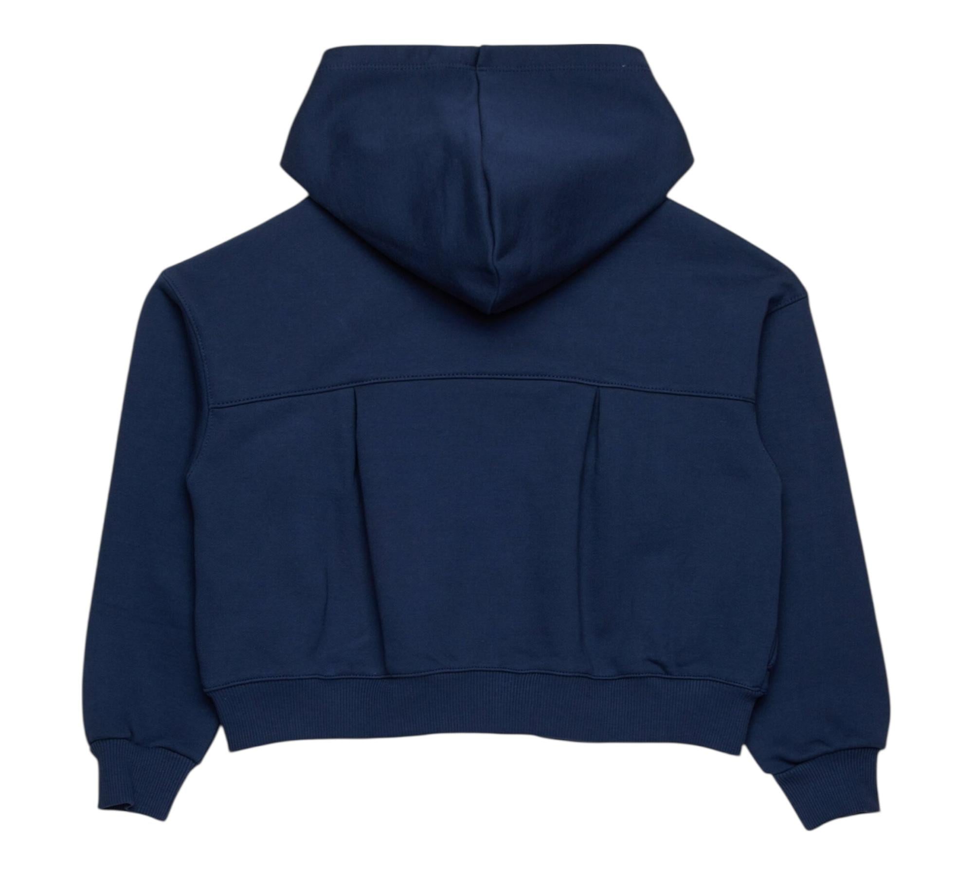 Max&Co. Felpa con Zip E Cappuccio Tinta Unita per Bambina MX01156 BLU MAX&Co. 