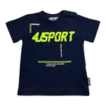 Cesare Paciotti T-Shirt Gitocollo Tinta Unita con Stampa per Neonato TSP1113 BLU CESARE PACIOTTI 