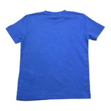 Blauer T-Shirt Girocollo Tinta Unita Con Stampa Cobalto Per Neonato