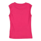 Aniye By Girl Canotta Girocollo Tinta Unita Con Logo Fuxia Per Bambina