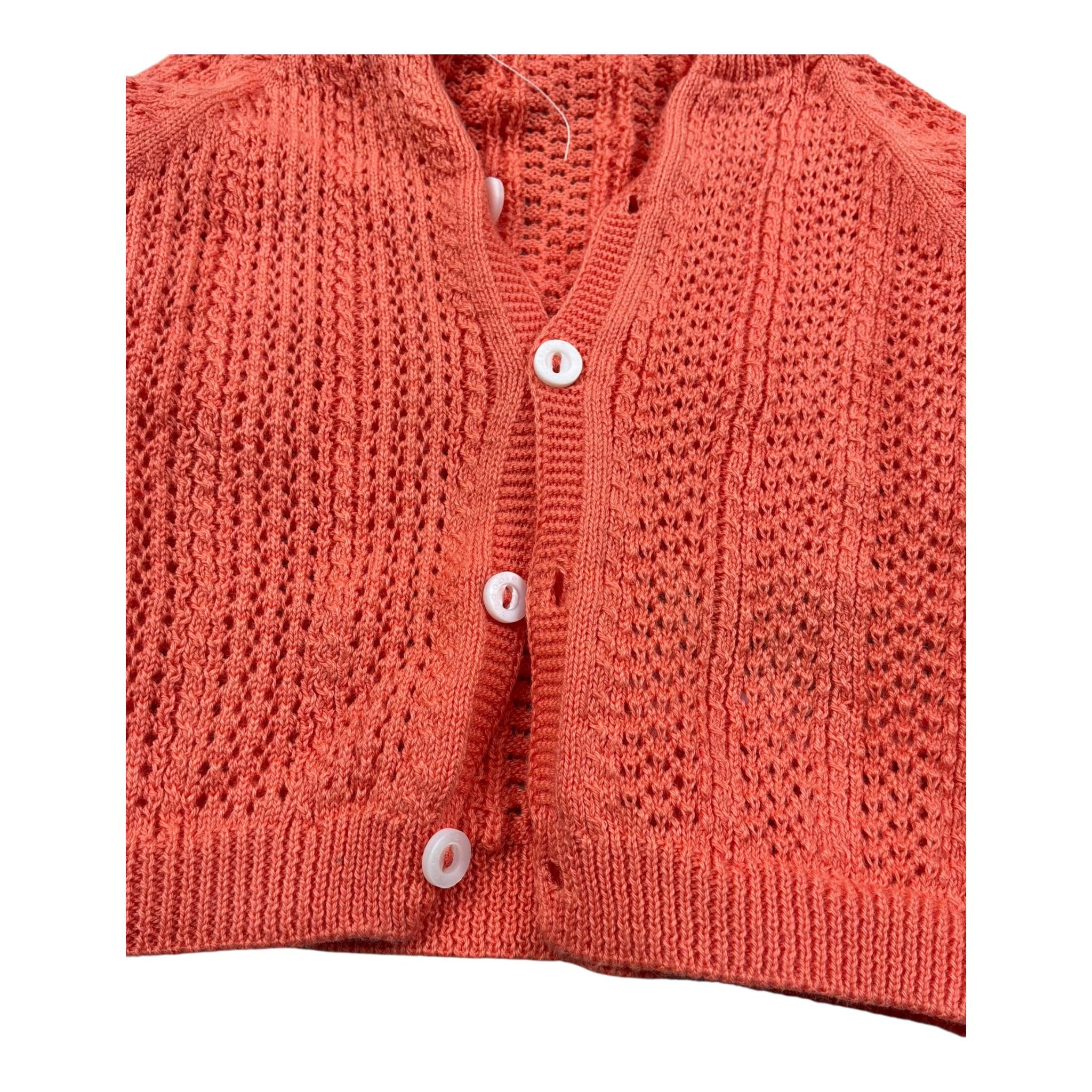 Wedoble Cardigan Tinta Unita con Trafori per Neonata V2506308A CORALLO WEDOBLE 