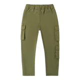 Sarabanda Pantalone Tinta Unita con Elastico In Vita per Bambino 0B632 VERDE SARABANDA 