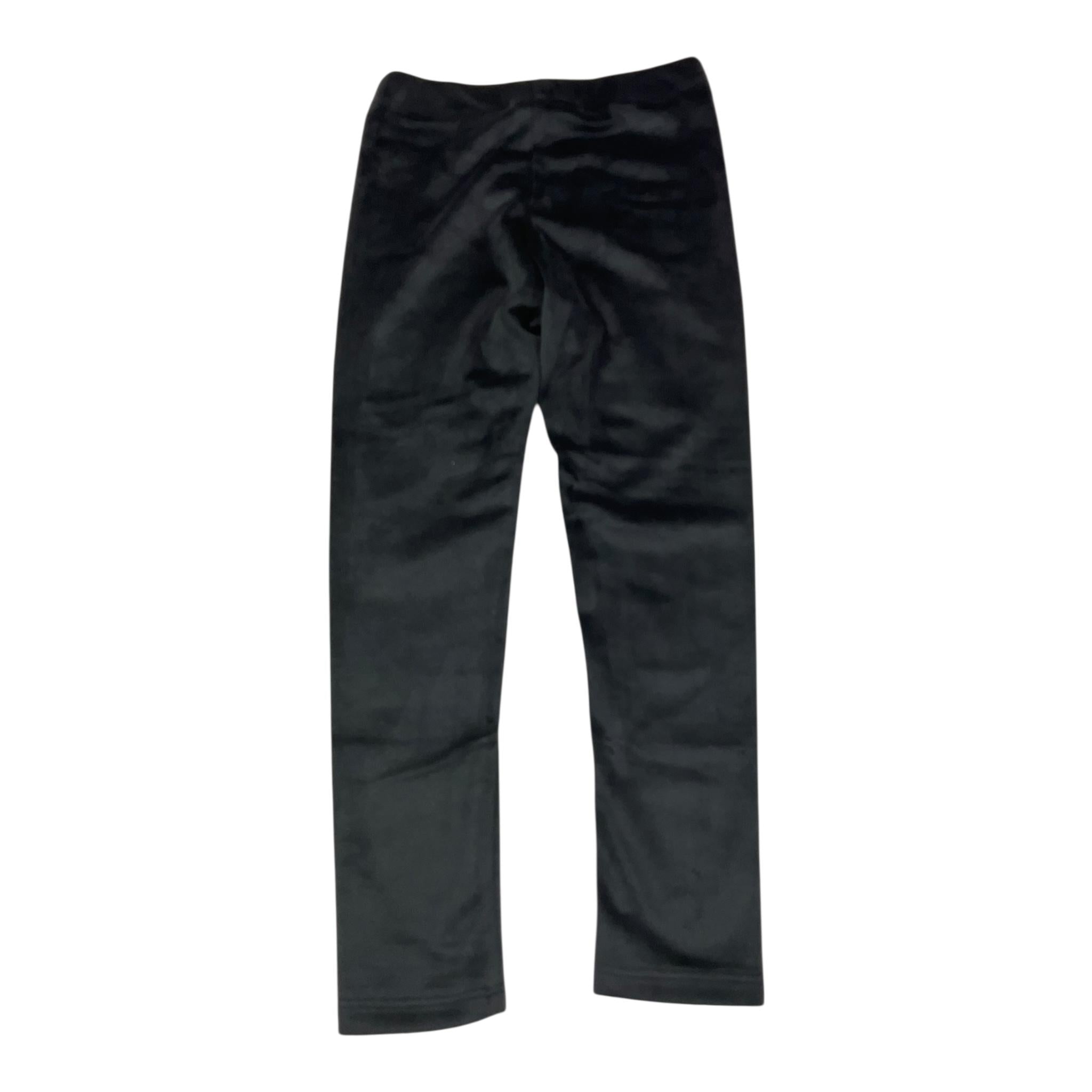 MOUSSE leggins tinta unita in velluto con stampa Nero per Bambina HKLB362B NERO MOUSSE 