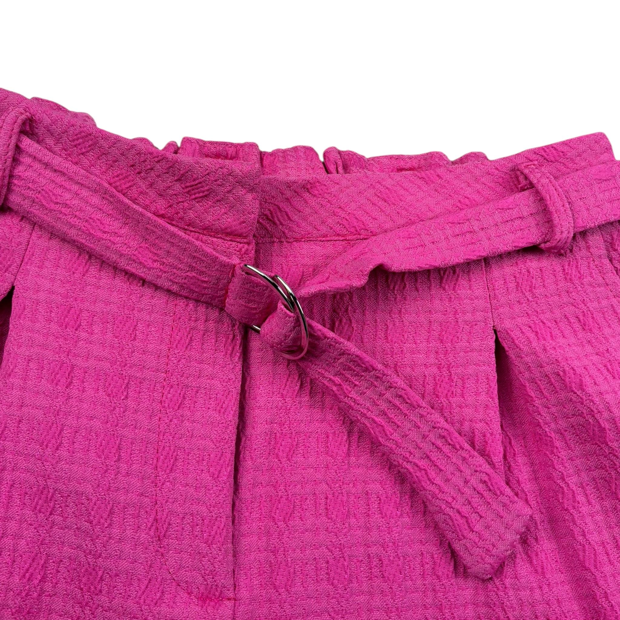 Manila Grace Short Tinta Unita con Cinturino per Bambina MG2656 FUXIA MANILA GRACE 