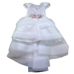 Modi Collezione Abito Cerimonia Tinta Unita per Bambina J4013P BIANCO MODI COLLEZIONE 