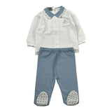 Marlu' Completo 2 Pezzi Shirt-Ghettina per Neonato EL5751 BIANCO MARLU' 