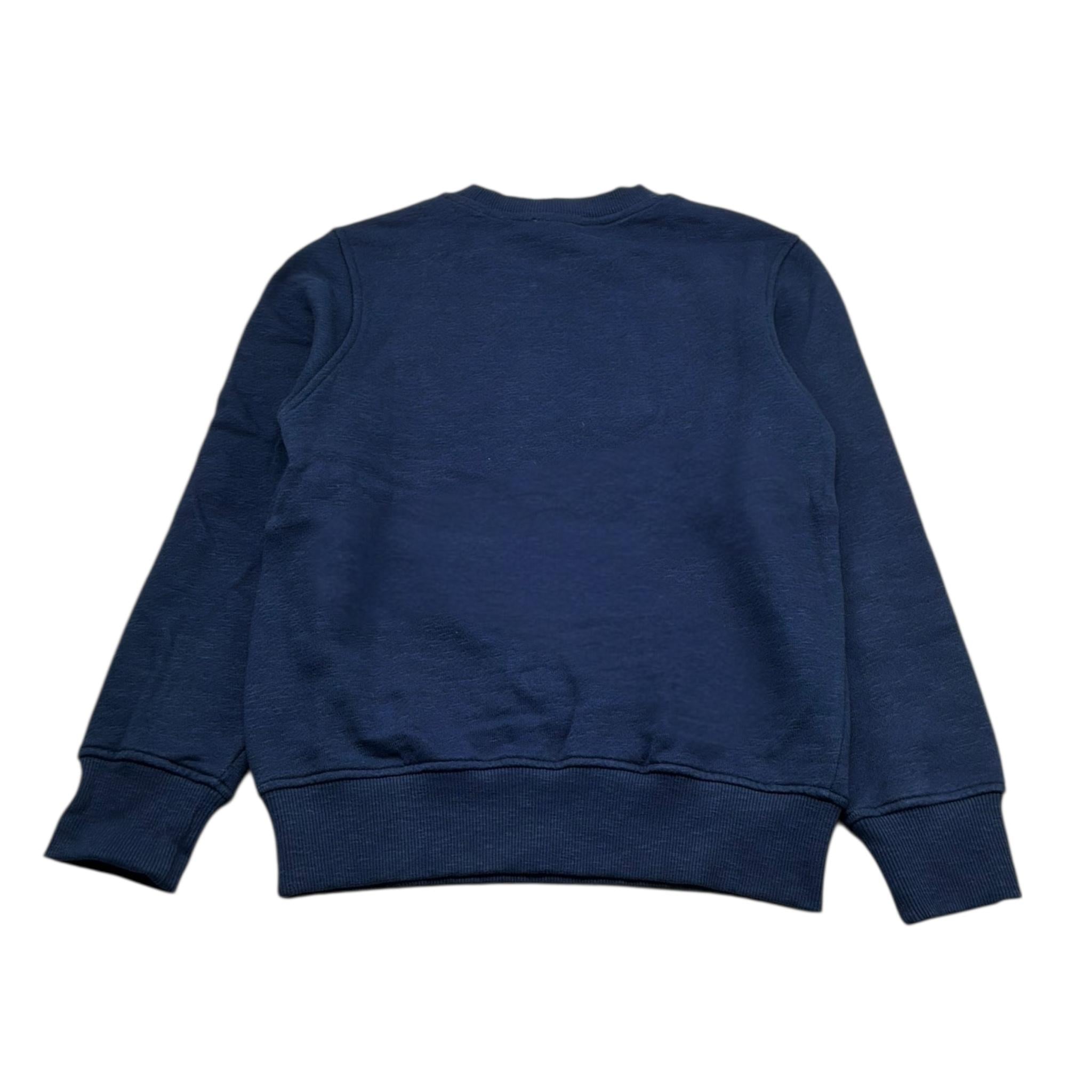 Moschino Felpa Girocollo Tinta Unita con Stampa per Bambino HVF08H BLU MOSCHINO 