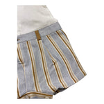 Barcellino Pagliaccetto Tinta Unita con Fantasia A Righe per Neonato 120103 BIANCO BARCELLINO 