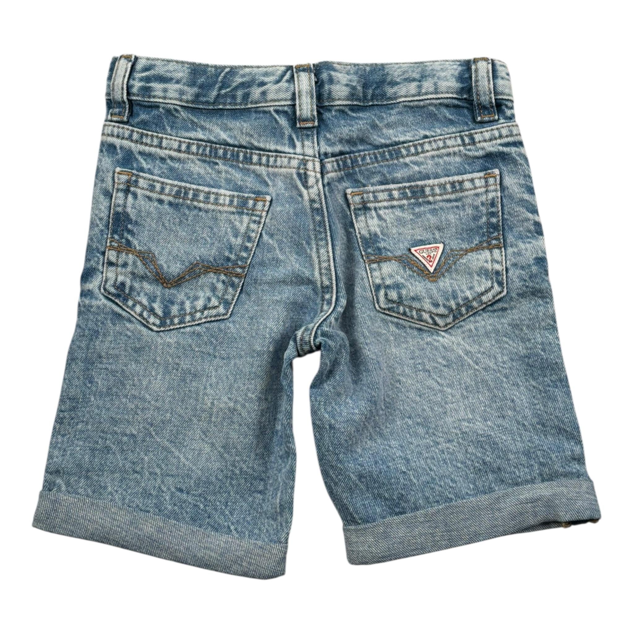 Guess Bermuda In Denim Tinta Unita con Girovita Regolabile per Bambino N5GD00D41E0XXJ AZZURRO GUESS 