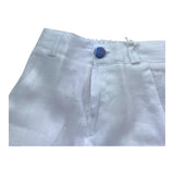 Manuel & Frank Bermuda Tinta Unita con Elastico In Vita  per Neonato MF2181I BIANCO MANUEL & FRANK 