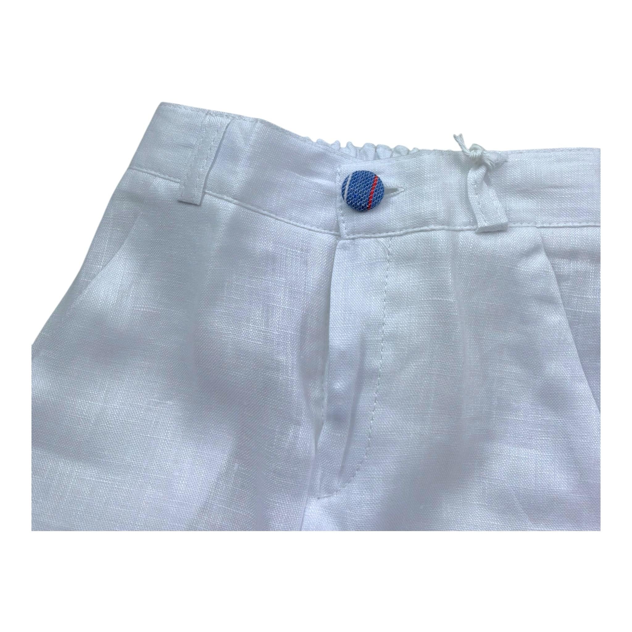 Manuel & Frank Bermuda Tinta Unita con Elastico In Vita  per Neonato MF2181I BIANCO MANUEL & FRANK 