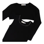 Sarabanda Set Abito-Coprispalle Tinta Unita per Bambina 0B573 NERO SARABANDA 