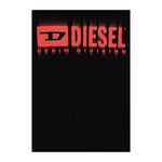 Diesel T-Shirt Girocollo tinta unita con Stampa Nero per Bambino J02033X NERO DIESEL 