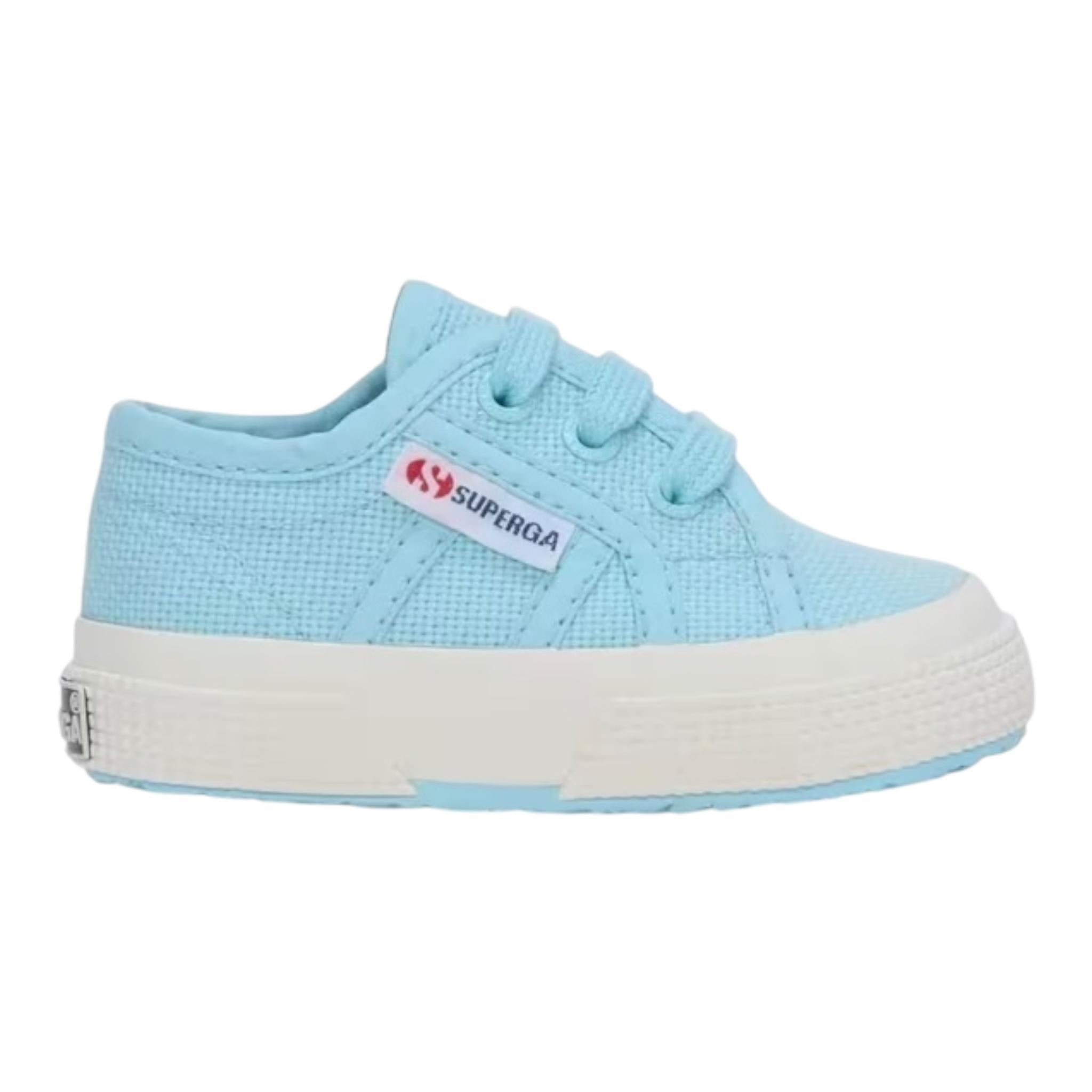 SUPERGA sneakers tinta unita con lacci Azzurro per Neonato S0005P0 AZZURRO SUPERGA 