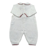 Marlu' Tutina Manica Lunga Tinta Unita con Applicazione per Neonata EB2310 BIANCO MARLU' 