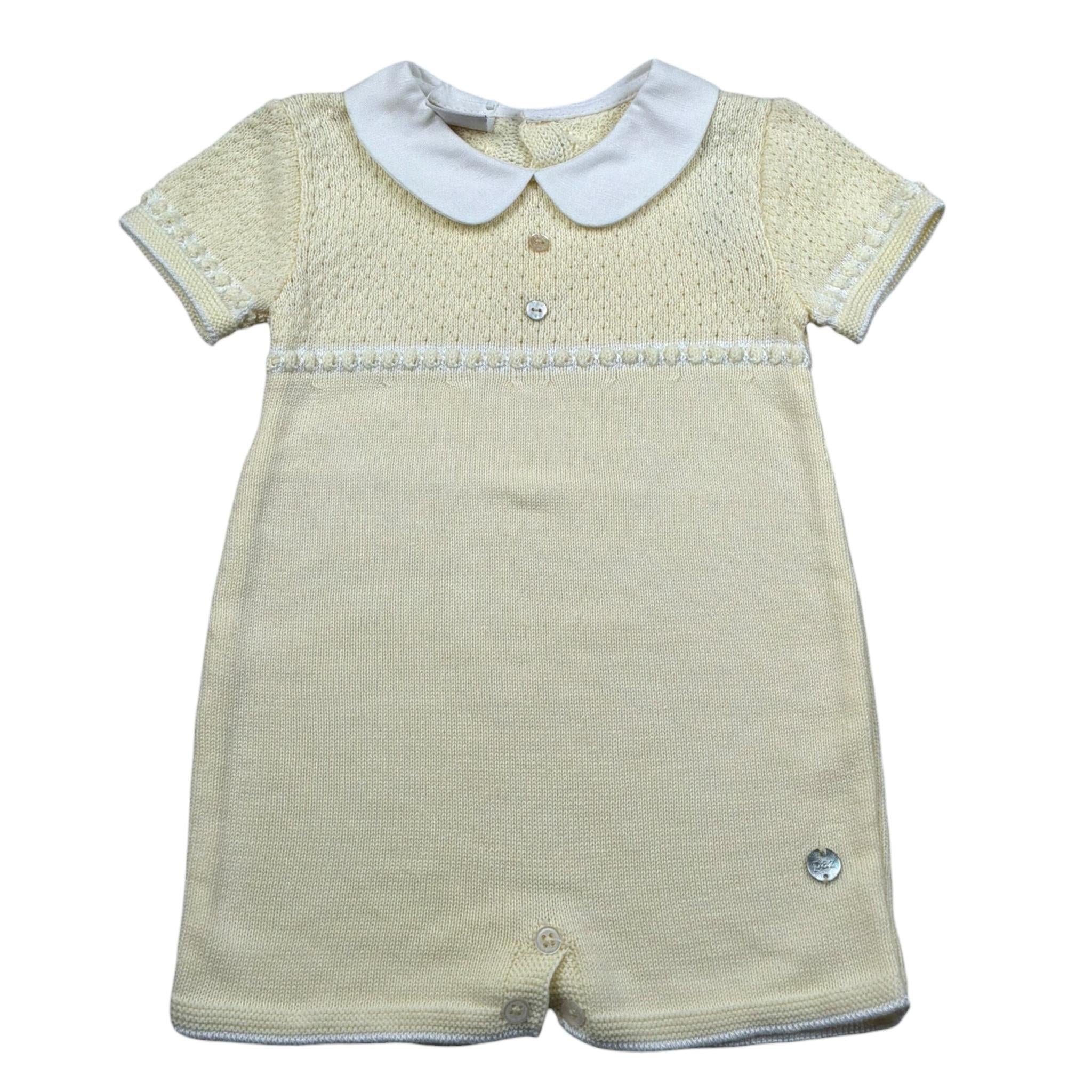 Paz Rodriguez Pagliaccetto Mezza Manica Tinta Unita per Neonato 005121444 GIALLO PAZ RODRIGUEZ 